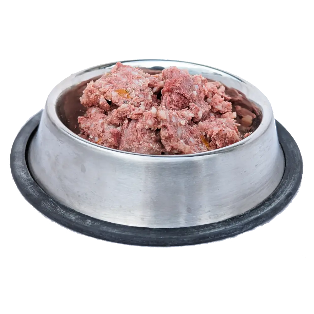 Ein artgerechtes Hundenassfutter mit Huhn mit 65% Fleisch und ohne physiologische Zusatzstoffe.